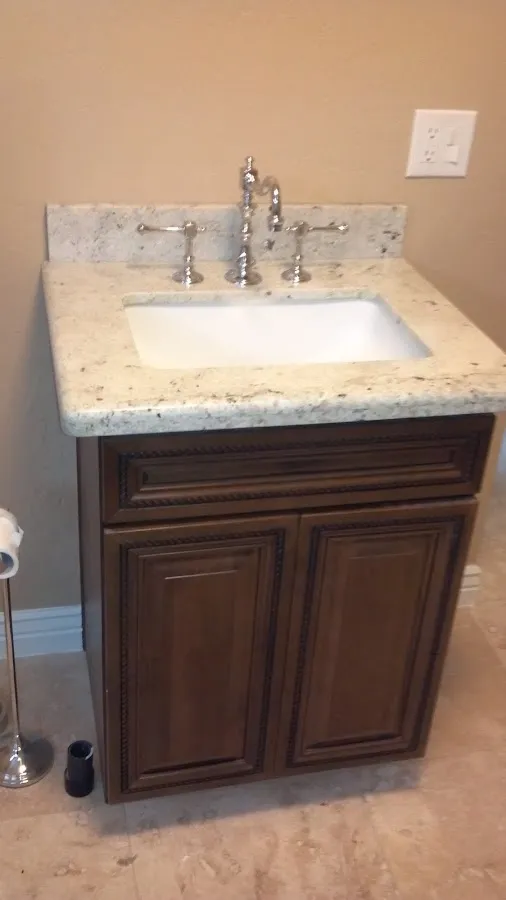 Finished bathroom vanity for Gas Leak Detection in Phoenix